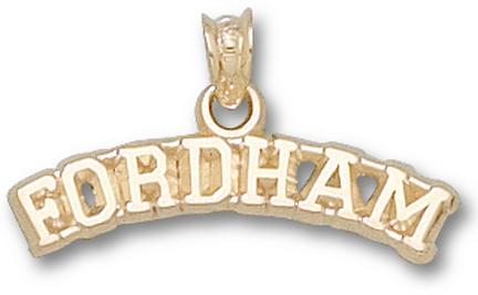 Fordham Rams Arched "Fordham" Pendant - 10KT Gold Jewelry
