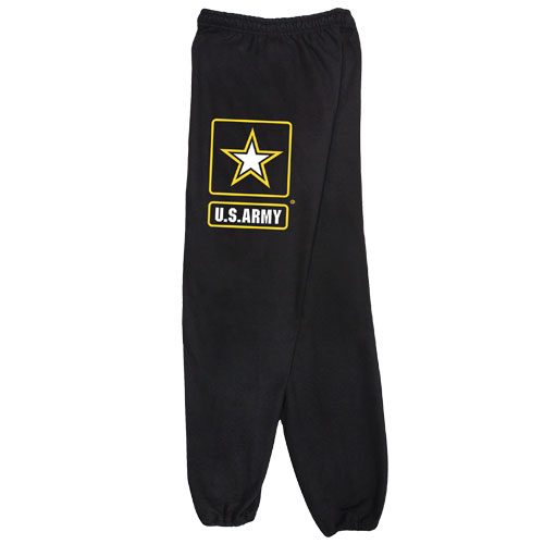 Fox Outdoor 64-757 XL Mens United State Army Star One Sided imprint Sweatpant Grey - Extra Large