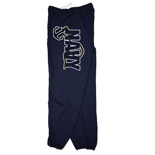 Fox Outdoor 64-7791 XXL Mens Navy With Anchor Logo One Sided imprint Sweatpant Navy - 2 XL