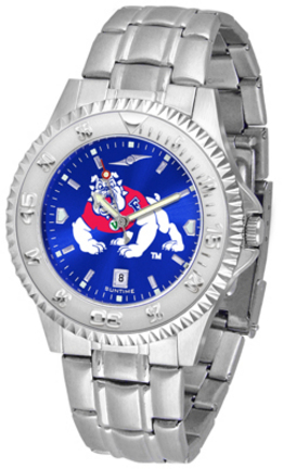 Fresno State Bulldogs Competitor AnoChrome Men's Watch with Steel Band