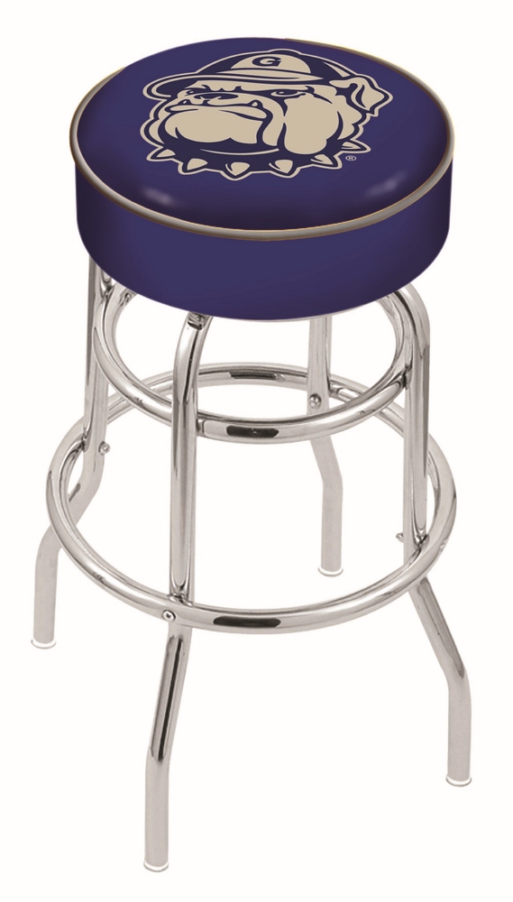Georgetown Hoyas (L7C1) 25" Tall Logo Bar Stool by Holland Bar Stool Company (with Double Ring Swivel Chrome Base)