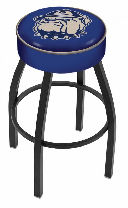 Georgetown Hoyas (L8B1) 25" Tall Logo Bar Stool by Holland Bar Stool Company (with Single Ring Swivel Black Solid Welded Base)