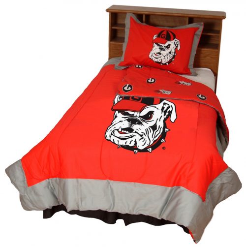 Georgia Bulldogs Reversible Comforter Set (Queen)