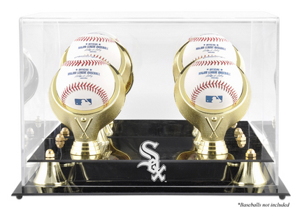 Golden Classic 4-Baseball Display Case with Chicago White Sox Logo