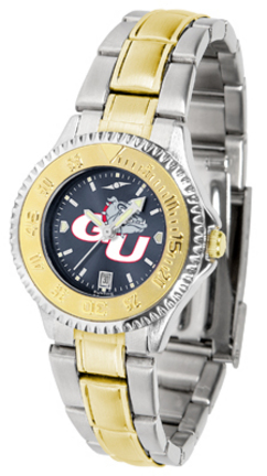 Gonzaga Bulldogs Competitor AnoChrome Ladies Watch with Two-Tone Band