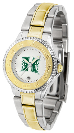 Hawaii Rainbow Warriors Competitor Ladies Watch with Two-Tone Band