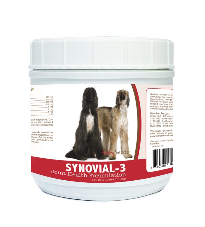 Healthy Breeds 840235100294 Afghan Hound Synovial-3 Joint Health Formulation - 120 Count
