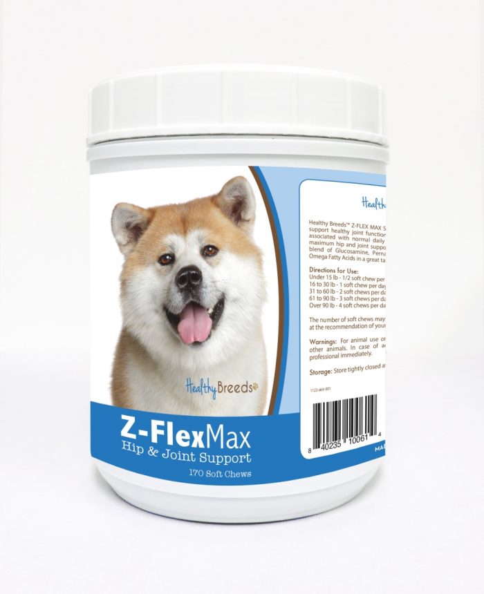 Healthy Breeds 840235100614 Akita Z-Flex Max Hip & Joint Soft Chews - 170 Count