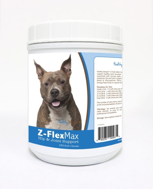 Healthy Breeds 840235100935 American Staffordshire Terrier Z-Flex Max Hip & Joint Soft Chews - 170 Count