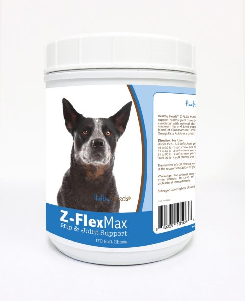 Healthy Breeds 840235101086 Australian Cattle Dog Z-Flex Max Hip & Joint Soft Chews - 170 Count