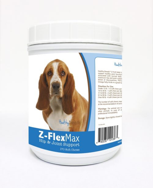 Healthy Breeds 840235101383 Basset Hound Z-Flex Max Hip & Joint Soft Chews - 170 Count
