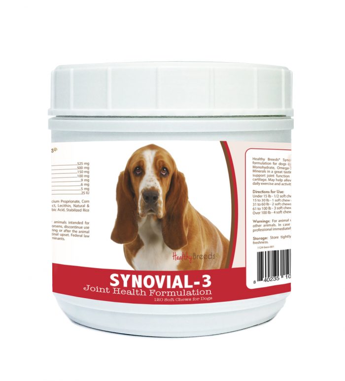 Healthy Breeds 840235101390 Basset Hound Synovial-3 Joint Health Formulation - 120 Count