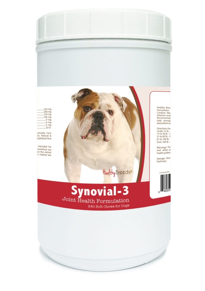 Healthy Breeds 840235104063 Bulldog Synovial-3 Joint Health Formulation 240 Count