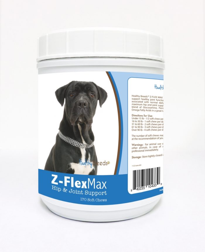 Healthy Breeds 840235104339 Cane Corso Z-Flex Max Hip & Joint Soft Chews 170 Count
