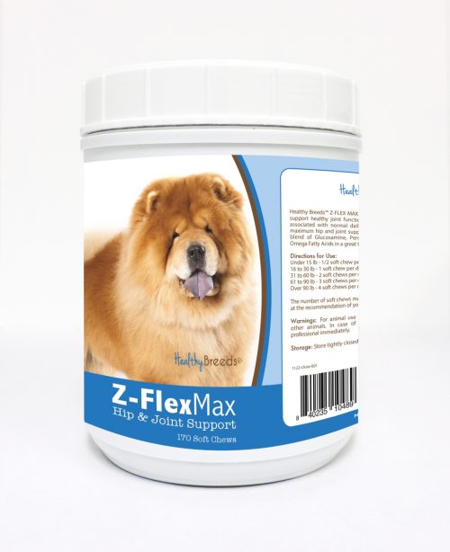 Healthy Breeds 840235104896 Chow Chow Z-Flex Max Hip & Joint Soft Chews 170 Count