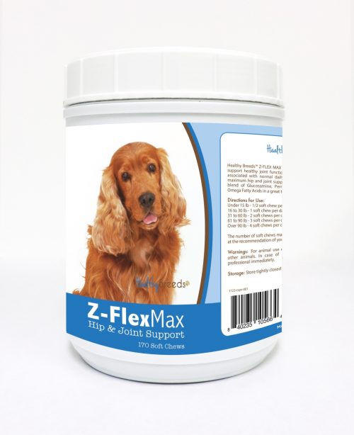 Healthy Breeds 840235105664 Cocker Spaniel Z-Flex Max Hip & Joint Soft Chews 170 Count