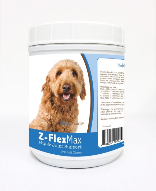 Healthy Breeds 840235107439 Goldendoodle Z-Flex Max Hip & Joint Soft Chews - 170 count