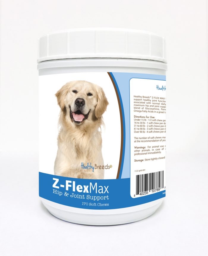Healthy Breeds 840235107873 Golden Retriever Z-Flex Max Hip & Joint Soft Chews - 170 count