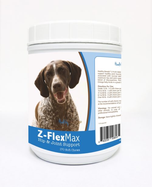 Healthy Breeds 840235108535 German Shorthaired Pointer Z-Flex Max Hip & Joint Soft Chews - 170 Count