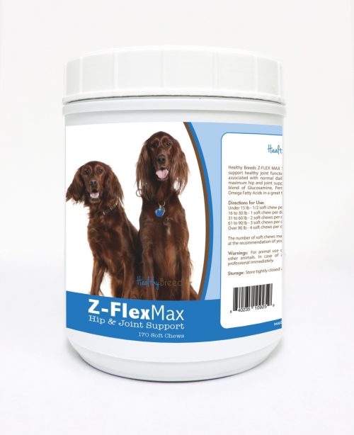 Healthy Breeds 840235109259 Irish Setter Z-Flex Max Hip & Joint Soft Chews - 170 Count