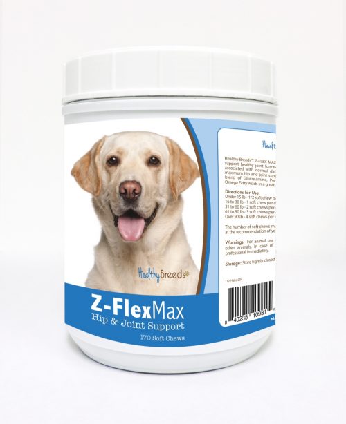 Healthy Breeds 840235109815 Labrador Retriever Z-Flex Max Hip & Joint Soft Chews - 170 Count