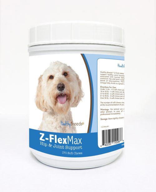 Healthy Breeds 840235110286 Labradoodle Z-Flex Max Hip & Joint Soft Chews - 170 Count