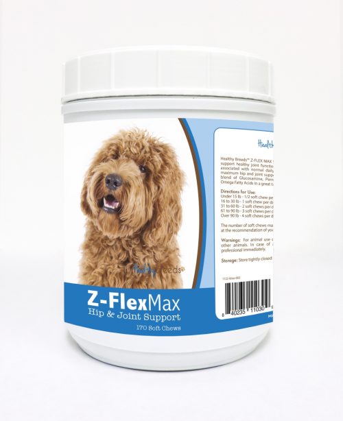 Healthy Breeds 840235110309 Labradoodle Z-Flex Max Hip & Joint Soft Chews - 170 Count