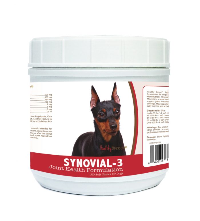 Healthy Breeds 840235110934 Miniature Pinscher Synovial-3 Joint Health Formulation - 120 Count