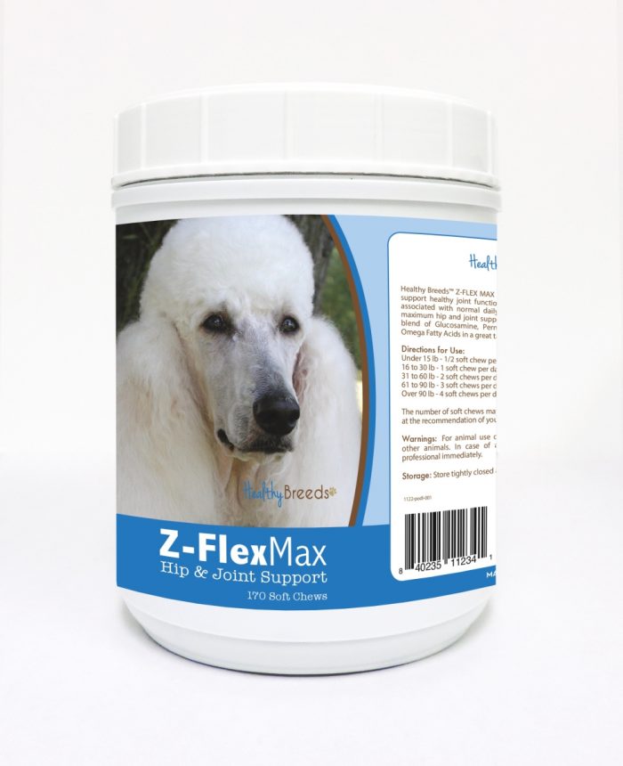 Healthy Breeds 840235112341 Poodle Z-Flex Max Hip & Joint Soft Chews - 170 Count