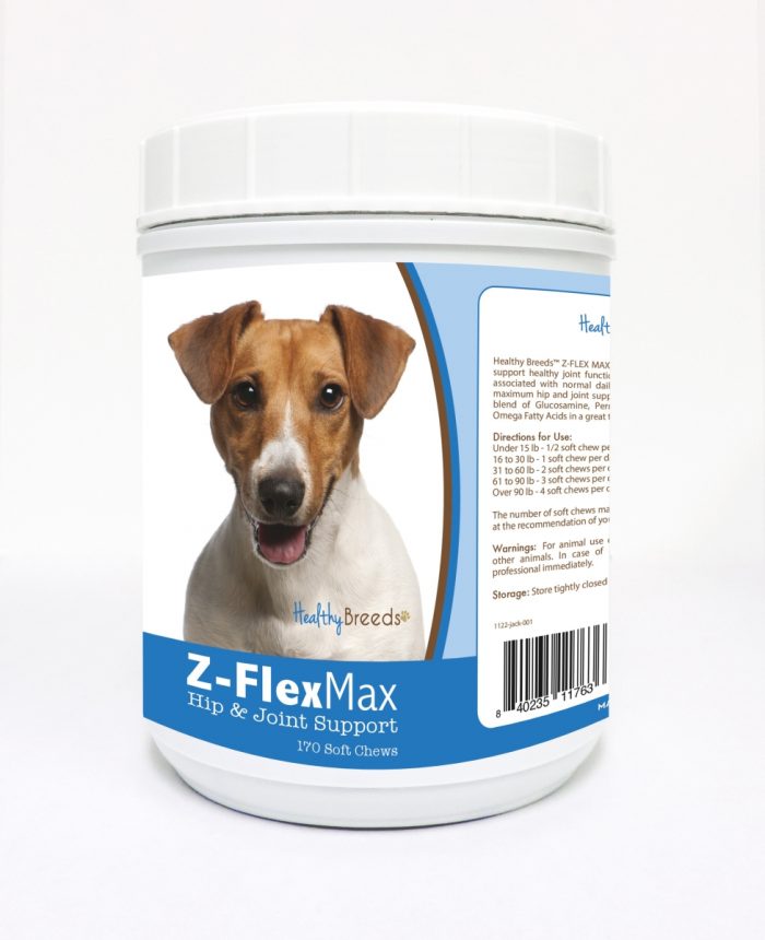 Healthy Breeds 840235117636 Jack Russell Terrier Z-Flex Max Hip & Joint Soft Chews 170 Count