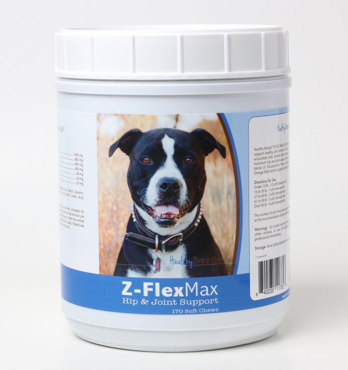Healthy Breeds 840235117827 Pit Bull Z-Flex Max Hip & Joint Soft Chews 170 Count