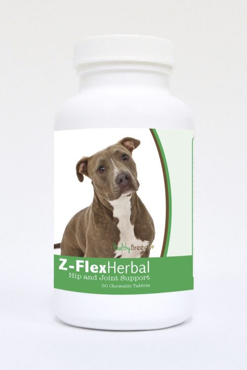 Healthy Breeds 840235129424 Pit Bull Natural Joint Support Chewable Tablets - 60 Count