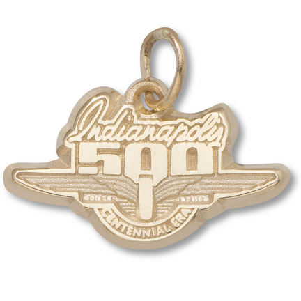 Indianapolis 500 3/8" 2009 Centennial Logo Charm - 10KT Gold Jewelry