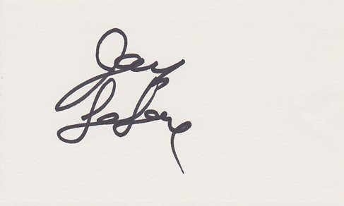 Jack Lalanne Autographed 3X5 Card - Deceased 2011 - Fitness Exercise And Nutritional Expert