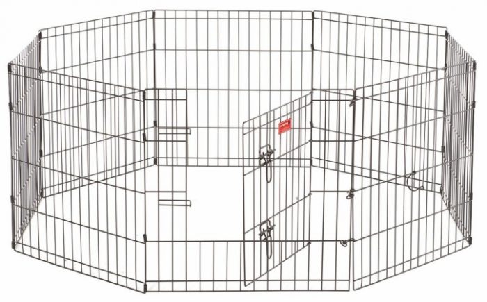 Jewett Cameron Company ZW 11648 Exercise Pen with Stakes Black - 48 in.