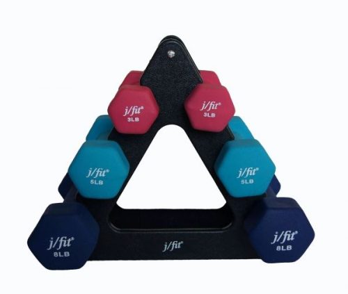 Jfit 20-5200 32 lbs. Dumbbell Set With Rack