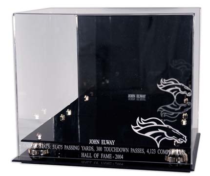 John Elway Hall of Fame 2004 Logo Golden Classic Full Size Football Helmet Case