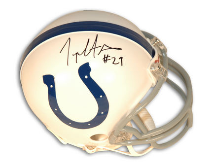 Joseph Addai Indianapolis Colts Autographed Riddell Mini Football Helmet