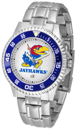 Kansas Jayhawks Competitor Watch with a Metal Band