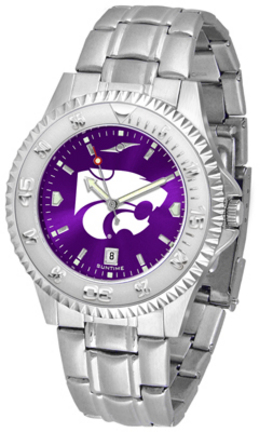 Kansas State Wildcats Competitor AnoChrome Men's Watch with Steel Band