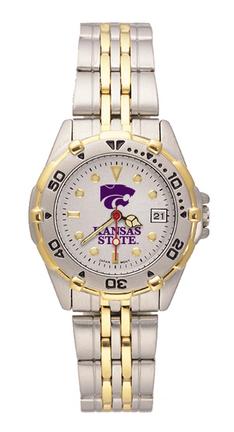 Kansas State Wildcats "Kansas St with PCat" All Star Watch with Stainless Steel Band - Women's