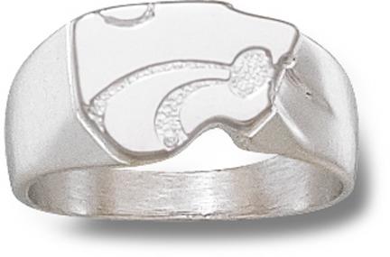 Kansas State Wildcats "Power Cat" Men's Ring Size 10 1/2 - Sterling Silver Jewelry