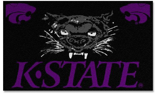 Kansas State Wildcats with "Wildcat" 3' x 5' Small Top View Area Rug