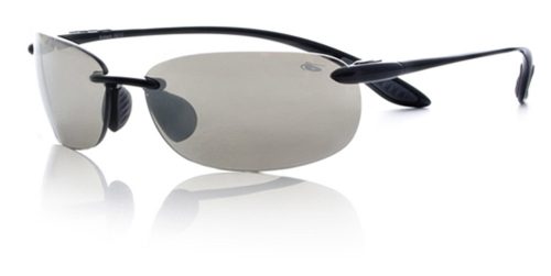 Kickback Sunglasses with Shiny Black Frames and TNS Gun Lenses from Bolle