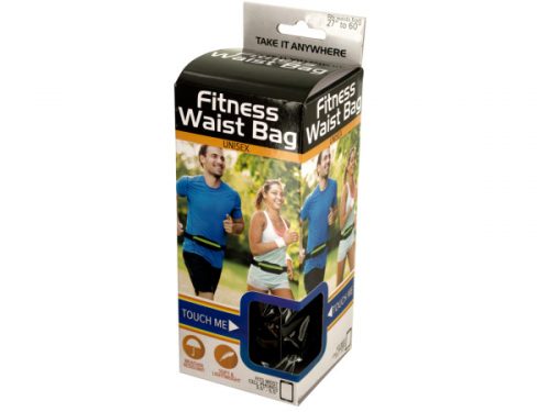 Kole Imports OL455-4 Unisex Fitness Waist Bag - Pack of 4