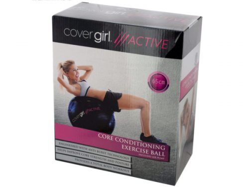 Kole Imports OT748-2 25.5 in. Cover Girl Active Core Conditioning Exercise Ball with Air Pump - Pack of 2