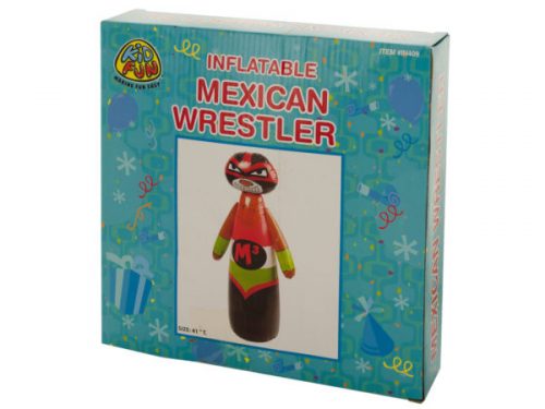 Kole Imports PC352-4 Inflatable Mexican Wrestler - Pack of 4