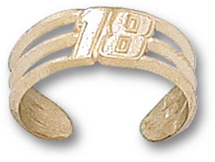 Kyle Busch Driver Number "18" Toe Ring - 10KT Gold Jewelry