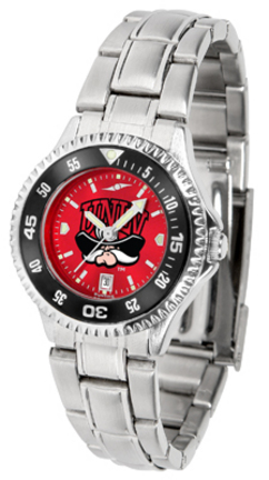 Las Vegas (UNLV) Runnin' Rebels Competitor AnoChrome Ladies Watch with Steel Band and Colored Bezel
