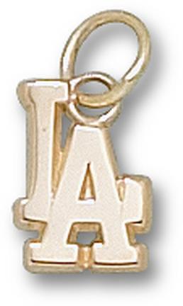 Los Angeles Dodgers "LA" 3/8" Charm - 14KT Gold Jewelry